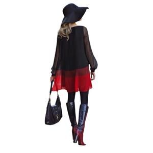 French Connection Pleated Color Block Swing Dress Size 10